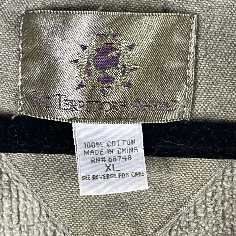 The Territory Ahead Sweater Mens XL Olive Green Half Zip Pullover‎ Casual Hiking